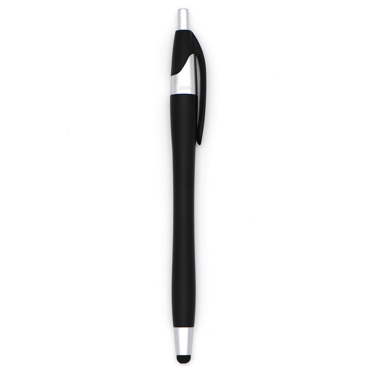 Touch screen plastic push rocket pen ballpoint pen